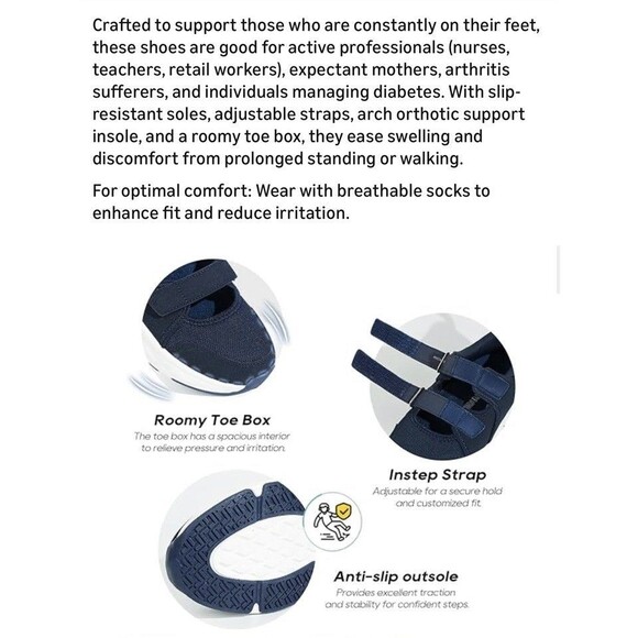 ORTOREX Women's Orthopedic Arch Support Sandals Diabetic Walking Shoes Size 9 - Picture 14 of 16